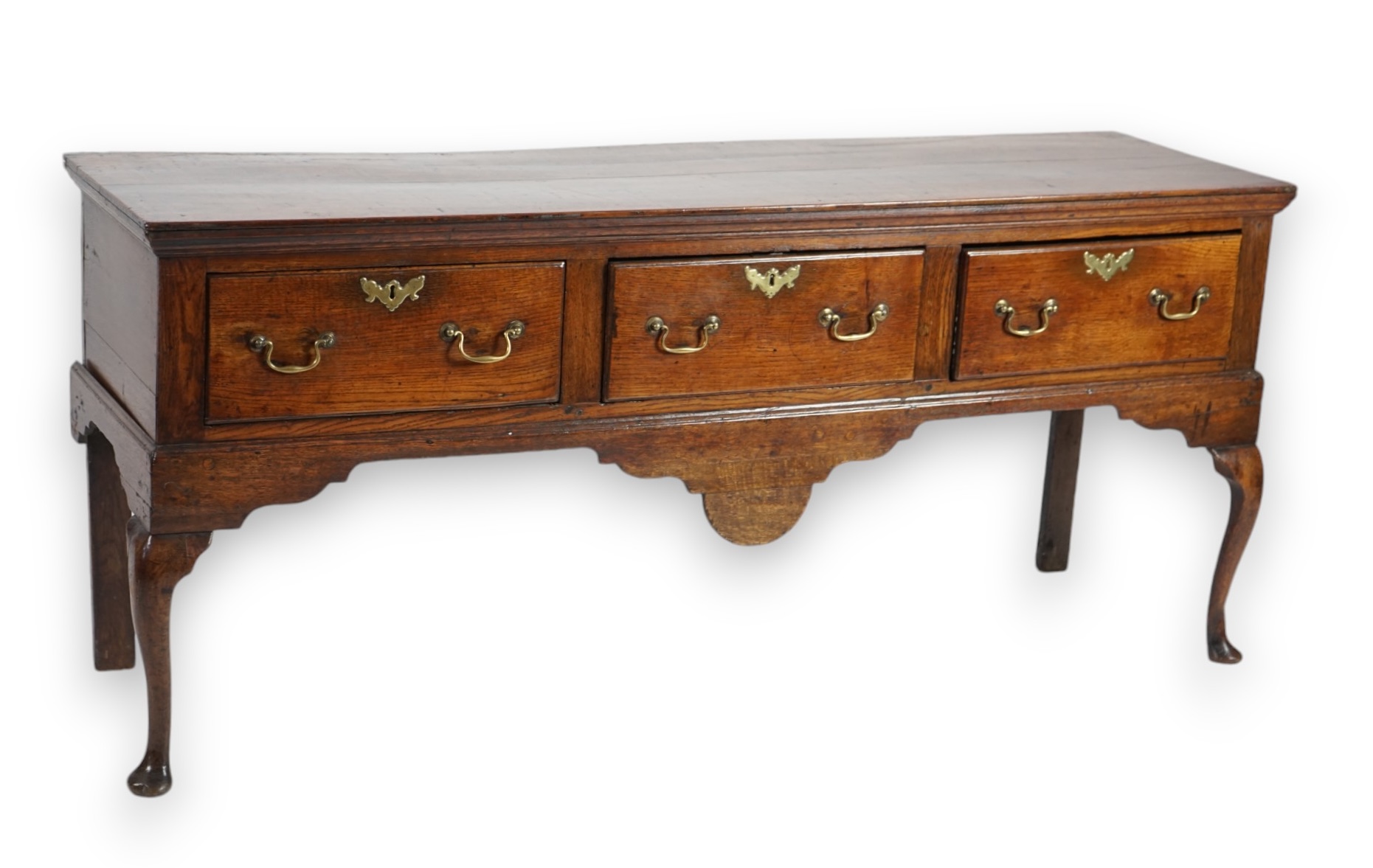 A George III oak dresser base